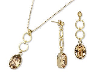 Single-Strand Necklace and Earring Set 