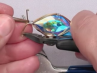 Using Banding Pliers to Wire Wrap a Crystal Passions&reg; Fancy Stone