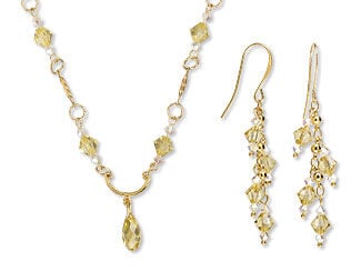 Single-Strand Necklace and Earring Set