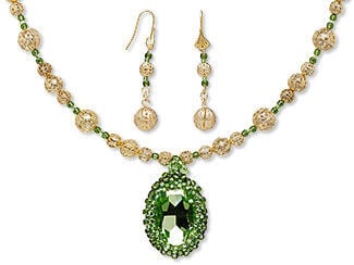 Single-Strand Necklace and Earring Set