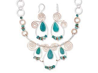  Single-Strand Necklace and Earring Set
