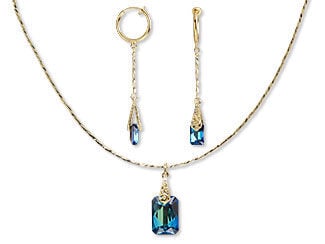 Single-Strand Necklace and Earring Set 