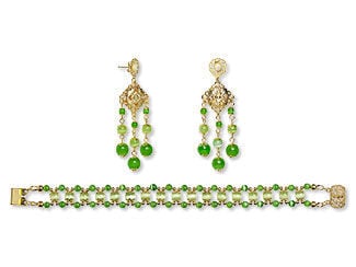 Double-Strand Bracelet and Earring Set