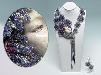 Triple-Strand Lariat-Style Necklace and Earring Set