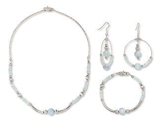 Single-Stand Necklace, Bracelet and Earring Set