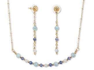 Single-Strand Necklace and Earrings Set