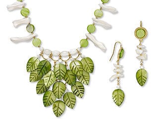 Springtime Jewelry Set with Mother of Pearl 
