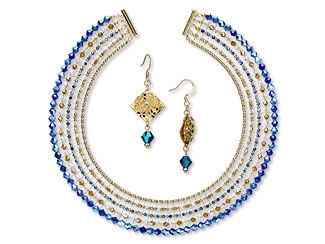 Collar-Style Necklace and Earring Set