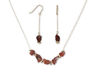 Single-Strand Necklace and Earring Set