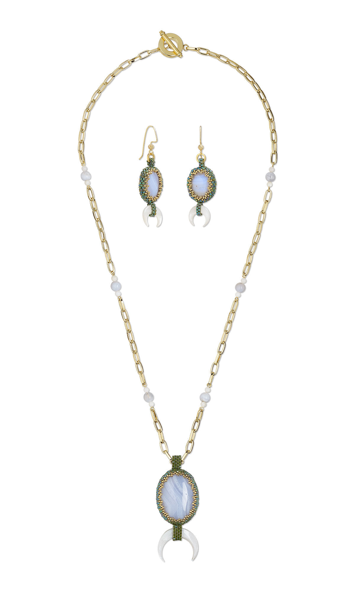 Necklace and earrings