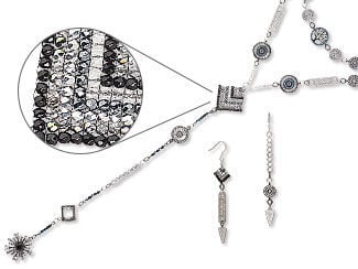  Double-Strand Necklace and Earring Set