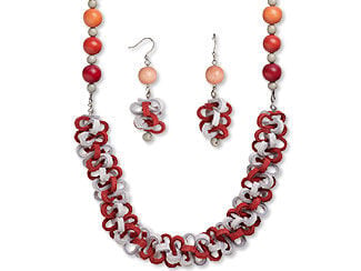 Single-Strand Necklace and Earrings Set