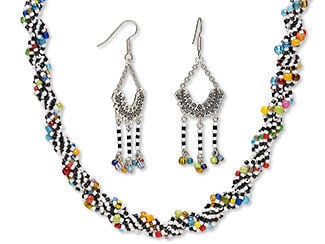 Single-Strand Necklace and Earring Set