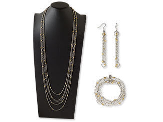 Multi-Strand Necklace, Bracelet and Earring Set
