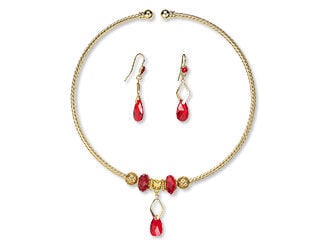 Single-Strand Necklace and Earring Set