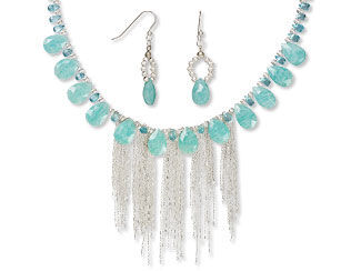 Bib-Style Necklace and Earring Set