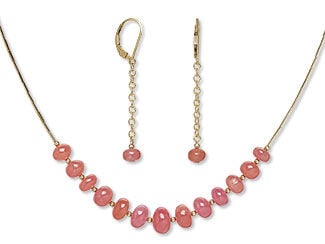 Single-Strand Necklace and Earring Set 