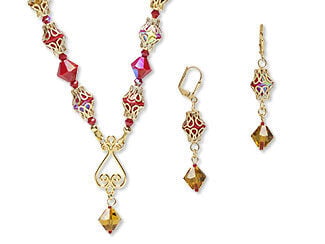 Single-Strand Necklace and Earring Set