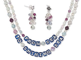 Double-Strand Necklace and Earring Set