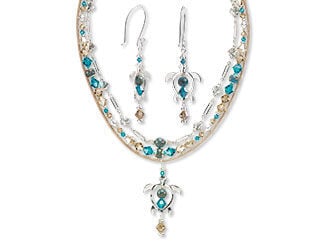 Three-Piece Necklace and Earring Set