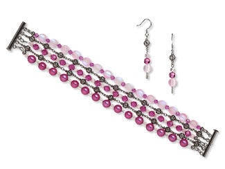 Multi-Strand Bracelet and Earring Set
