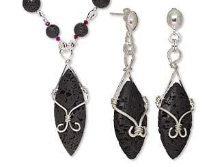 Single-Strand Necklace and Earrings Set