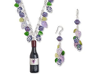 Single-Strand Necklace and Earrings Set