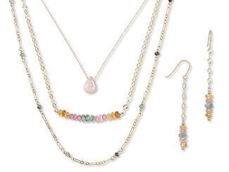 Set of Three Necklaces and Earrings