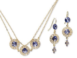 Double-Strand Necklace and Earring Set