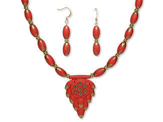 Single-Strand Necklace and Earring Set