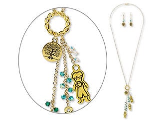Single-Strand Necklace and Earring Set