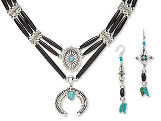 Triple-Strand Necklace and Earring Set