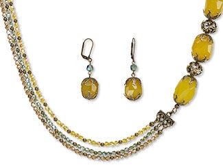 Triple- Necklace and Earring Set