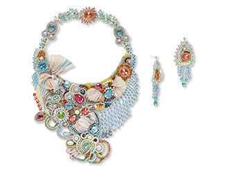 Bib-Style Necklace and Earring Set