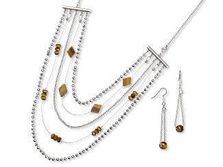 Multi-Strand Necklace and Earring Set