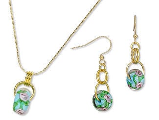 Single-Strand Necklace and Earring Set