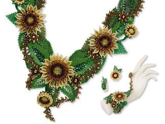 Bib-Style Necklace, Cufflet and Earring Set