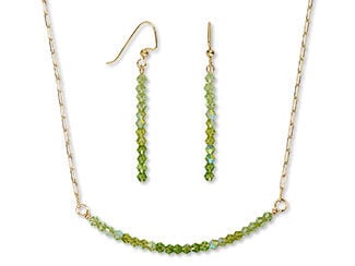 Single-Strand Necklace and Earring Set