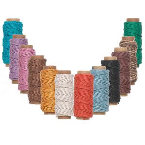 Cord, Hemptique&reg;, hemp, assorted colors, 1mm, 20-pound test. Sold per pkg of (12) 29-foot spools.