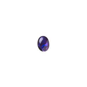 Cabochon, paua shell (dyed / coated), purple, 8x6mm calibrated oval, Mohs hardness 3-1/2. Sold per pkg of 10.