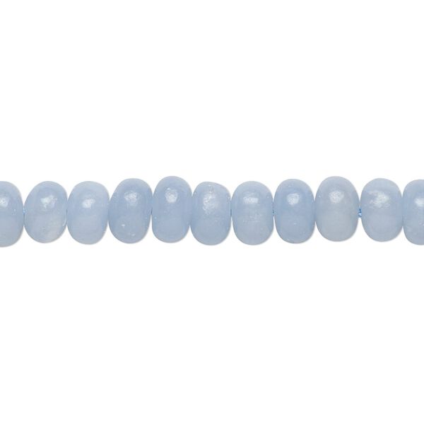 Angelite 1pkg1, hand-cut rondelle bead 15.5-16 inch 6x4mm image number 0