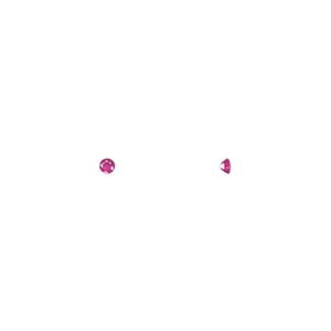Ruby 1pkg1, hand-cut faceted round gem 2mm