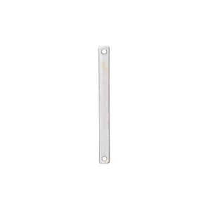 Link, sterling silver, 25x2mm smooth bar. Sold per pkg of 6.