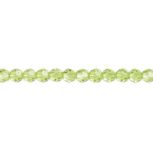 Bead 12pk citrus green, Crystal Passions&reg; 4mm round 5000