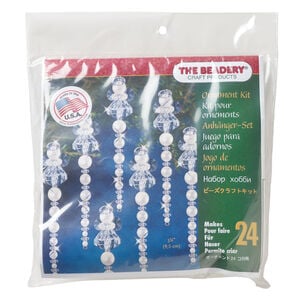 Ornament kit 1pkg1 The Beadery&reg; polystyrene, icicle angels, mixed colors, ornament (7476).