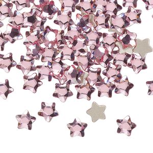 Flat back 360pk rose foil back, Swarovski&reg; 6mm star flower 2754