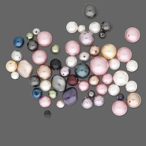 Pearl mix, Crystal Passions&reg;, mixed colors, 3-18mm mixed shapes. Sold per 25-gram pkg, approximately 20-45 pearls.