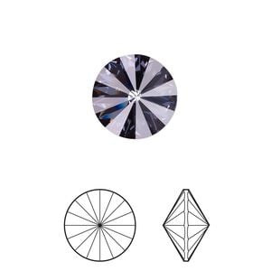 Chaton 4pk aquamarine antique pink foil back, Crystal Passions&reg; 12mm rivoli 1122