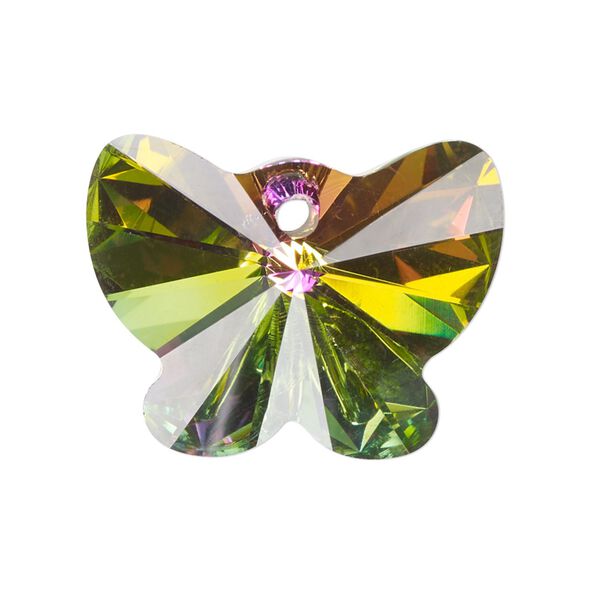 Focal 1pk transparent clear vitrail foil back, Celestial Crystal&reg; 30x23mm butterfly image number 0