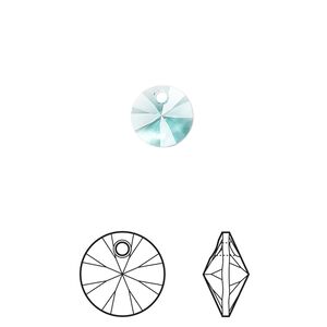 Drop 144pk light turquoise, Swarovski&reg; 8mm pendant mini disk 6428